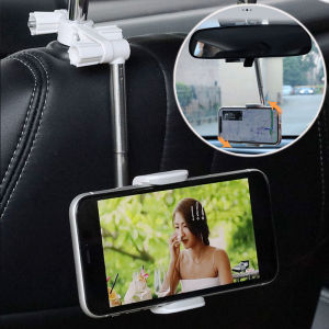 Car Rearview Mirror Phone Holder Interior Auto Seat Back Hanging Phone Mount