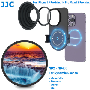 JJC Magnetic Magsafe Lens Filter Kit for MagSafe iPhone 16 15 14 13 Pro/Pro Max with Cellphone 49mm Lens Filter