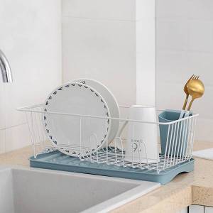 Multifunctional Kitchen Single-Layer Large-Capacity Drain Dish Rack 厨房放碗碟置物架收纳餐具碗筷碗架筷子沥水架篮晾台面盘子架
