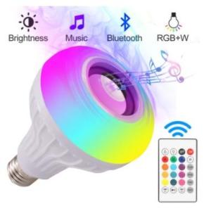 { NY ACC } Speaker Bluetooth Wireless Lampu Music LED RGB Bohlam Speaker