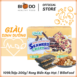 Rong Biển Kẹp Hạt 200g – Bí Đỏ Food – Snack Healthy Giàu Dinh Dưỡng