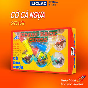 Bộ Cờ Cá Ngựa Lớn nhựa An Toàn quân cờ lắc kêu - Đồ chơi Boardgame cho gia đình và bạn bè - LICLAC