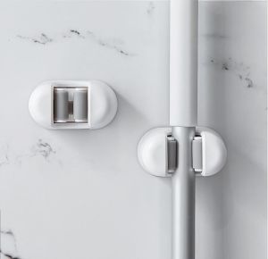 Mop Broom Holder Wall Mounted Mop Holder Household Adhesive Storage Broom Hanger Mop Hook Racks Kitchen