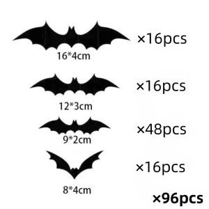 ค้างคาวปลอม แบบ ยาง ขนาด 22/25/30 ซม. ของตกแต่ง ปาร์ตี้ ฮาโลวีน Fake Rubber Bat for Halloween Party Decorations Prop