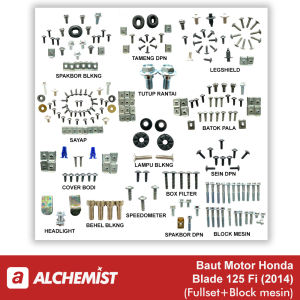 Baut Honda Blade 125 Fullset / Baud Honda Blade New 125 Satu Set Block Mesin