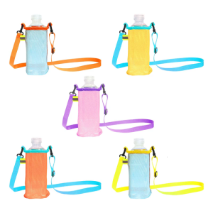 Ergonomic Mesh Cup Sleeve With Shoulder Strap Crossbody Bag For Sports Hiking Container Sports Accessories