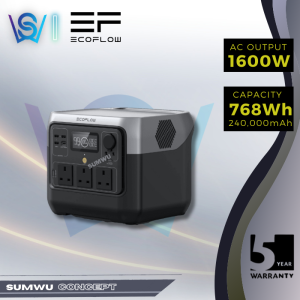 EcoFlow RIVER 2 Pro Portable Power Station | Surge 1600W | 768Wh (240000mAh) | X-Boost Technology Solar Powered Camping Outdoor Emergency Power Supply Ports