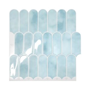 DOOUR Self-adhesive 3D Wall Tile Fish Scale PVC Wall Sticker Portable Mold Resistant Kitchen Backsplash For Kitchen Bathroom