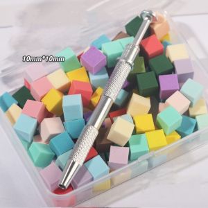 100pcs Spons Kuku Untuk Memnuat Nail Ombre Gradasi+Nail Art Sponge Clip Penjepit Sponge Kuku