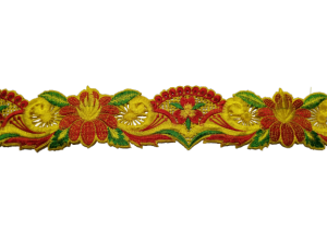 Renda Bordir Roll Murah Motif Jerman Raflesia Lebar 65 CM Panjang 45 Meter