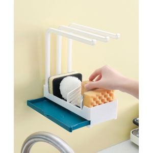 ✅  สินค้าราคาพิเศษ  ✅ ที่วางฟองน้ำอ่างล้างจาน  ส่งใน 24 ชม.ที่วางของในห้องครัว ที่แขวนผ้าเช็ดมือ ไม่ต้องเจาะผนัง ที่วางฟองน้ำล้างจาน พร้อมถาดรองน้ำ  ชั้นวางของในครัวใหม่ ราวแขวนผ้าขนหนู ขนาด: 23.5x11x24.5cm