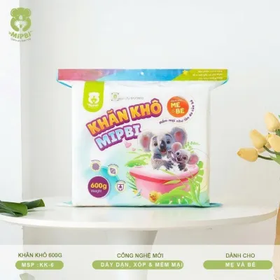 Khăn vải khô Mipbi chính hãng khăn khô đa năng cao cấp dành cho mẹ và bé 600g