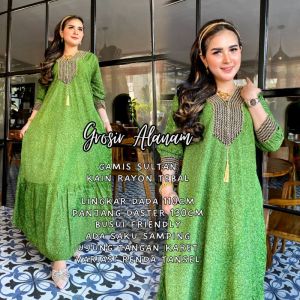 GAMIS SULTAN TERBARU 2025 BAHAN RAYON TEBAL LD 110 PANJANG 130 JUMBO