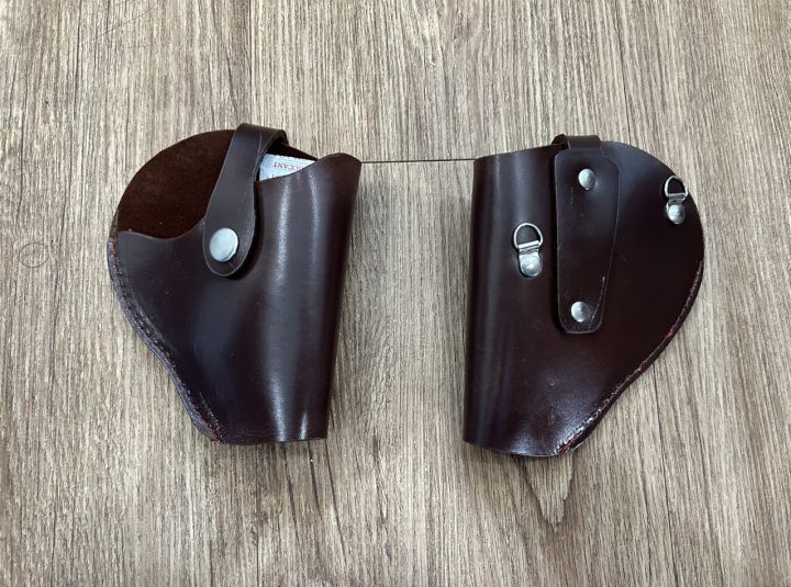 Bao da rulo ổ xoay nòng ngắn, da bò thật 100% màu đen, nâu dành cho các loại nòng ngắn