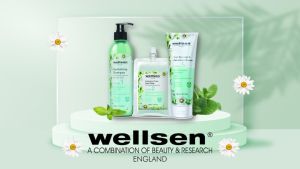 Wellsen CHAMP1 Syampu Peppermint & Chamomile untuk rambut nipis & kulit kepala sensitif (Peppermint Essential Oil & Chamomile Shampoo for Thinning Hair & Sensitive Scalp) 450ml