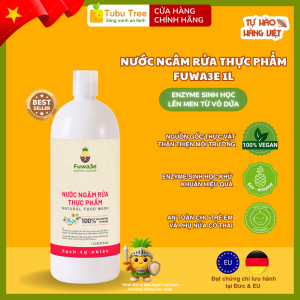 Nước ngâm rửa rau củ quả Fuwa3e 1L enzyme sinh học dứa - khử vi khuẩn giun sán tồn dư thuốc BVTV