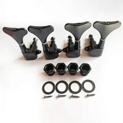 2+2 Sealed Bass Guitar Tuning Pegs Keys 2R2L Tuners for Precision Bass and Black