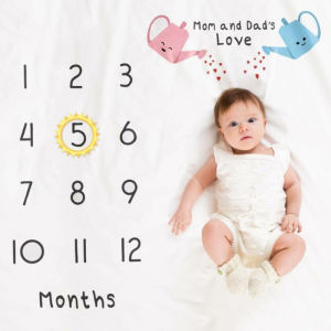 HamshMoc Fashion Baby Photo Blanket Memorial Baby Photo Props Background Blanket 100Th Day Anniversary Neonatal Wrap As Gifts Growing Up Memorial