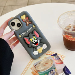CASE 3D TOM AND JERRY XR X XS 11 12 13 14 15 11PRO 12PRO 11 PROMAX SILICON 3D  PREMIUM
