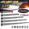 Car LED Light Bar 12" 22" 32" 42"INCH Putih/ Kuning 12D Super bright Lampu Ultra Slim Led Bar Light Combo Beam 4x4 Truck ATV Car Off Road Driving Straight Light Bar Brightness S. 