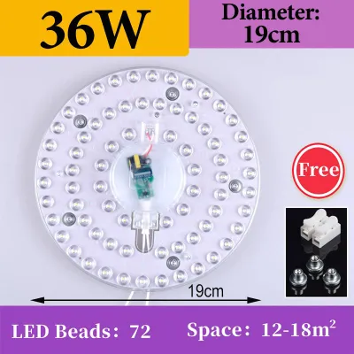 Tricolor LED Panel Light Replacement Circle Blub monochrome 12W/18W/24W/36W/220v magnet adsorption Ceiling Lamp