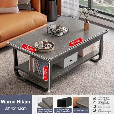 Meja Tamu Minimalis Meja Kopi Meja Motif Marmer Solid Meja Tamu Besi Meja Samping Meja Ruang Tamu