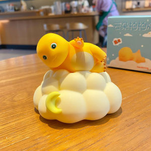 Lampu Tidur Nailong Sensor Sentuh Pajangan Boneka Lucu Nai Long Lampu Hias Meja Nailong Dino Kuning 3 Mode Cahaya