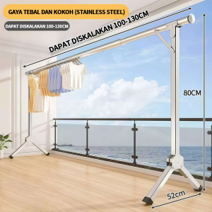 [Belanja Spesial]SUS 304 Jemuran Baju Stainless SteelJemuran Hanger/Jemuran Baju Lipat/Jemuran Baja Tahan Karat Yang Menebal