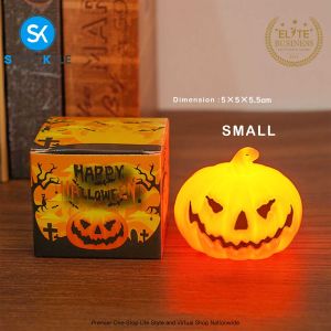 Halloween Theme Artificial Pumpkin Lamps Portable Pumpkin Light DIY Halloween Home Party