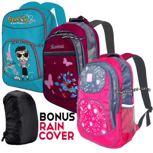 Tas Sekolah Perempuan SD SMP Terbaru 2024 Ransel Gendong Cewe Bonus Raincover Cath