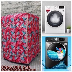 [HCM]Tấm Bạt Phủ Máy Giặt 7-11kg Áo Phủ Máy Giặt Cửa Trước