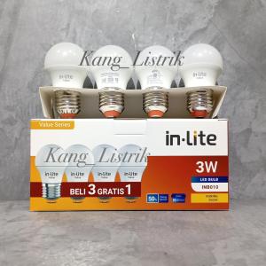 IN LITE LAMPU PAKET LED BULB BOHLAM LED INLITE PAKET VALUE INB010 BELI 3 GRATIS 1 3W 5W 9W 18W