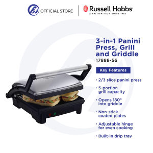 Russell Hobbs 17888-56 3-in-1 Panini Press Grill and Griddle