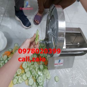 Máy thái lát củ quả chạy điện có thể điều chỉnh độ dày mỏng tuỳ ý