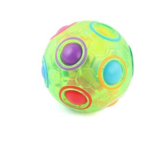 Magic Rainbow Puzzle Ball Speed Cube Ball Fun Stress Reliever Brain Teaser Color Matching 3D Puzzle Toy for Children