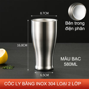 Cốc ly 2 lớp chống nóng giữ nhiệt bằng inox 304 dùng uống trà cà phê đa năng (có nhiều màu cho khách chọn)