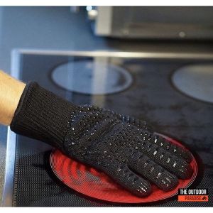 [STOK MALAYSIA]  (1 PAIRS) FIREPROOF/HEAT RESISTANT BBQ GRILL GLOVE/ OVEN GLOVE