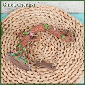 Ginca Thu nhỏ cổ tích vườn đu hoa cây đu bức tượng Swing mô hình cho vi cảnh quan sân vườn ngoài trời hiển thị trang trí nội thất
