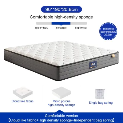 (COD）DreaMe 8.1/9/10.5/12inch 10 Years Warranty Memory Spring Mattress Medium Hardness Bedding Mattress foam for bed 2 person Single/Double/Queen/King size foam mattress