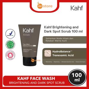 Kahf Brightening and Anti Darkspot Scrub Face Wash 100mL - Sabun Perawatan Wajah Pria