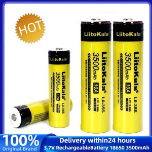 Liitokala lii-35s 3.7V 18650 3500mah 2MOS PCB Rechargeable Li-lon Battery button typeFor Flashlight
