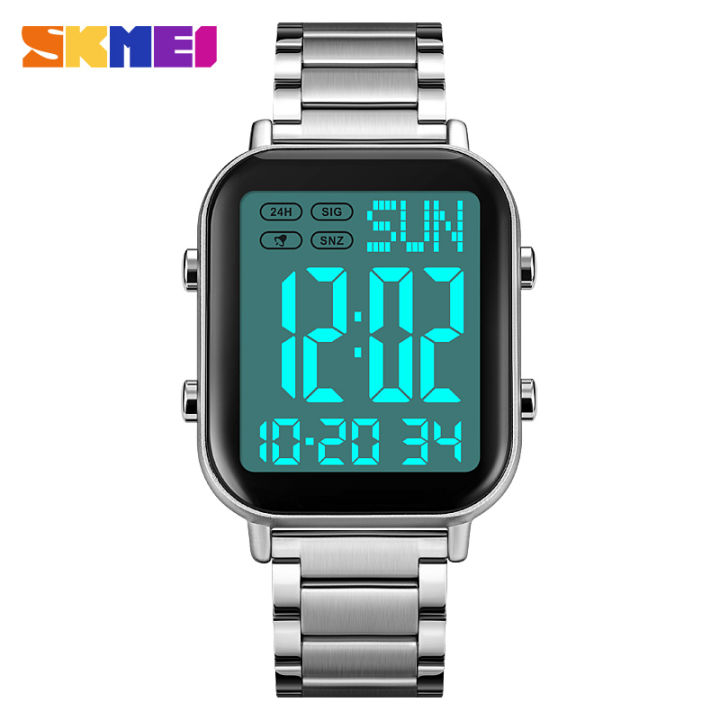 SKMEI Watch for Men 30m Waterproof EL Light 2time Chrono Count Down Stainless Steel Casual Watch Men s Causal Watch Lazada PH