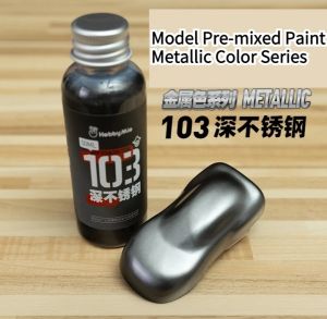 50ML Pre-Mixed Metallic Oil Model Paint No Dilution Needed Gloss Metal Pigment for Military Figure Hobby Airbrush Coloring