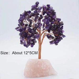 Sacesr Crystal Money Tree Ornaments Modern Miniature Aesthetic Art Ornament Creative Accessories Home Bedroom Office Desk Decorations Q8H3K