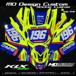 0139 (COD) Sticker Decal KLX 150 BF Full Body Bebas Request Desain Terbaru - Sticker Variasi KLX BF Keren - Sticker Premium KLX 150 Terbaru
