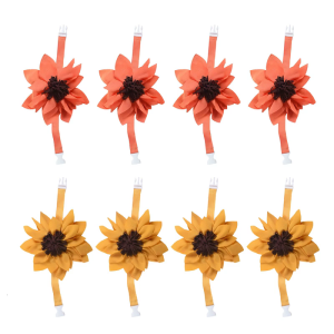 สายรัดสำหรับตกแต่งบ้านที่ทันสมัย4ชิ้นสำหรับยึดตะขอเกี่ยวม่านหน้าต่างดีไซน์ดอกไม้3D มีสไตล์สายยึดผ้าม่าน