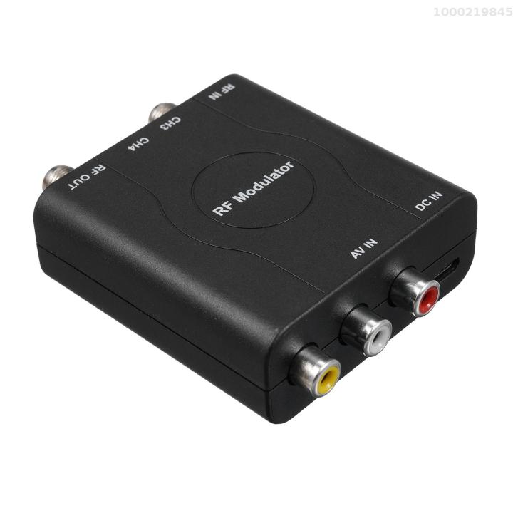 Convenient RF Modulator AV to RF Converter - NTSC CH3/CH4 Channels Video Input Adapter - Perfect for Analog TVs