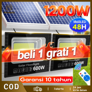 【Garansi 10 tahun】New Lampu Sorot Solar Cell Ready Stock 800 Watt Lampu Led Tenaga Matahari Lampu Panel Surya gratis kabel 5 meter anti air outdoor pencahayaan 24 jam