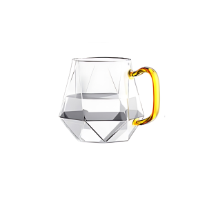 Diamond Patterned Borosilicate Glass Pitcher Heat Resistant Cup With Bamboo Lid Hot Cold Beverages For Juice Water Tea
