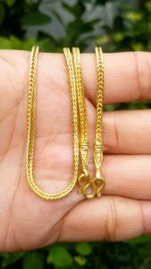 1บาท ลายกระดูกงู สร้อยทองเหลือง 2024 นิ้ว รวมตะขอ สร้างความสุขภาพให้กับผิวหน้า คลิกบนปุ่มเพิ่มชีวิต